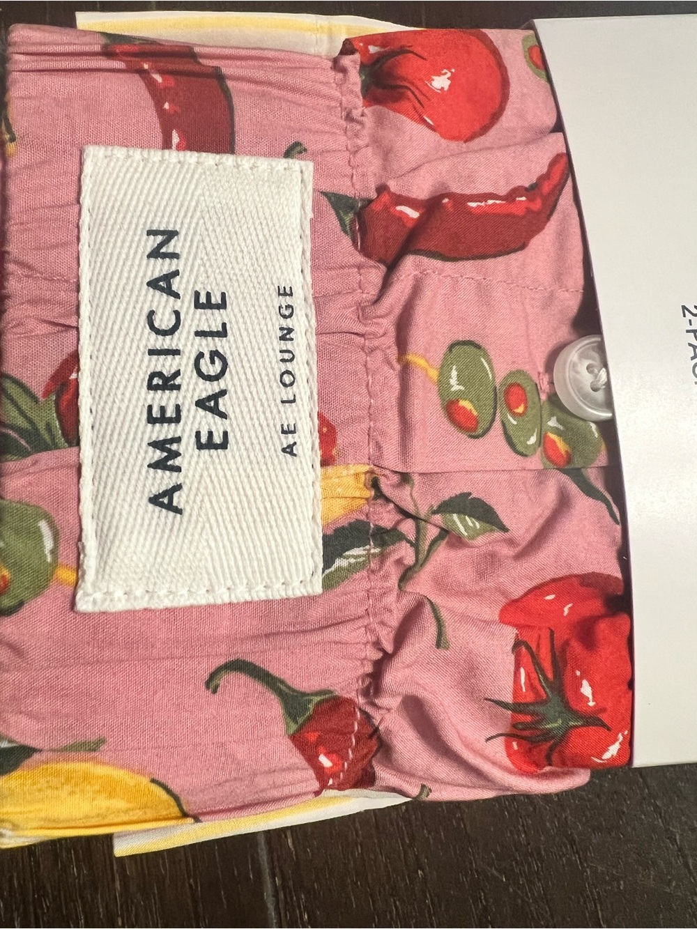 American Eagle Outfitters Women's Pink/Yellow Boxer Shorts - 2 Pack Large - Picture 6 of 6